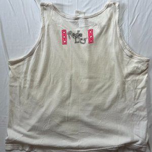 Vintage 1980s Rude Dog Men's M/L White Surfer Tank